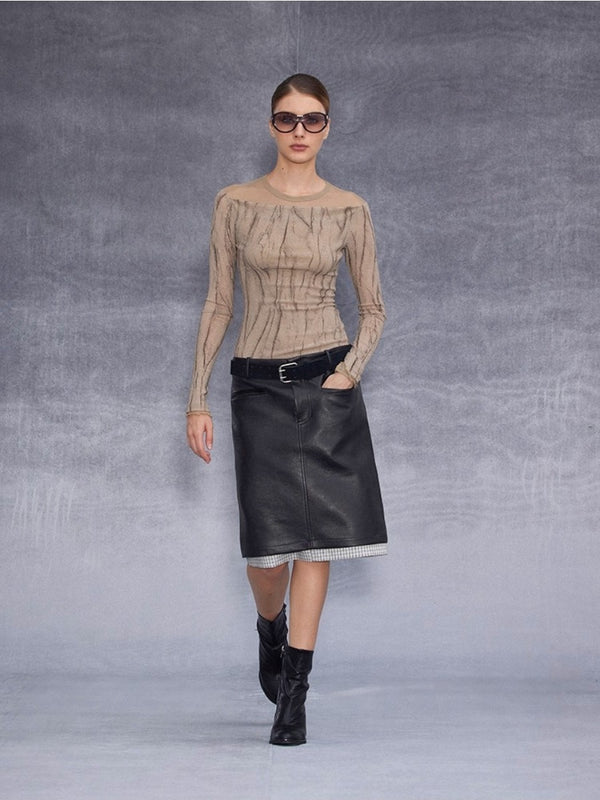 Fake Two-piece Mesh Top「NEW」