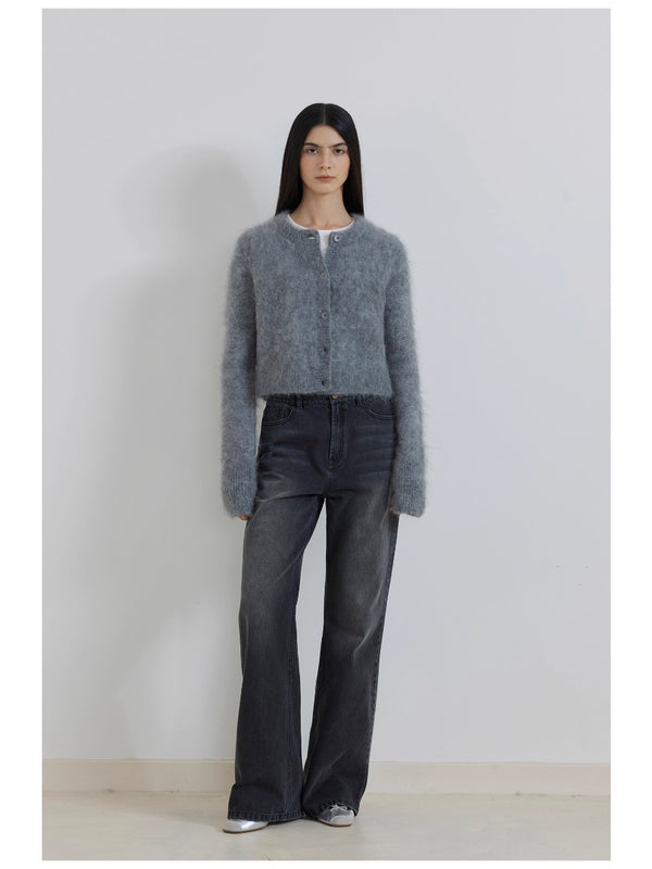 Retro Washed Micro-flared Jeans