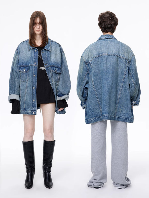 Washed Silhouette Denim Jacket