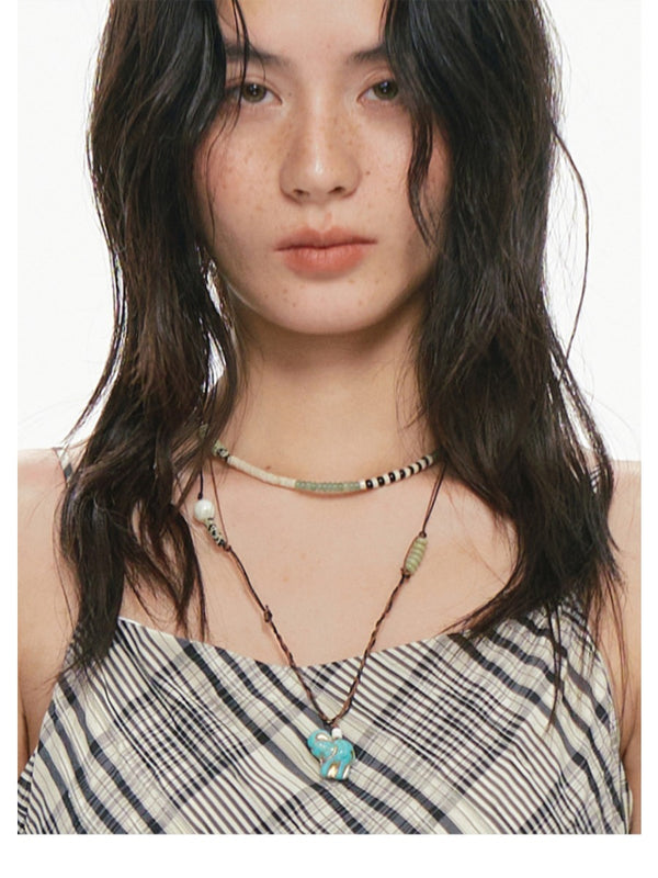Elephant Bohemian Handwoven Necklace