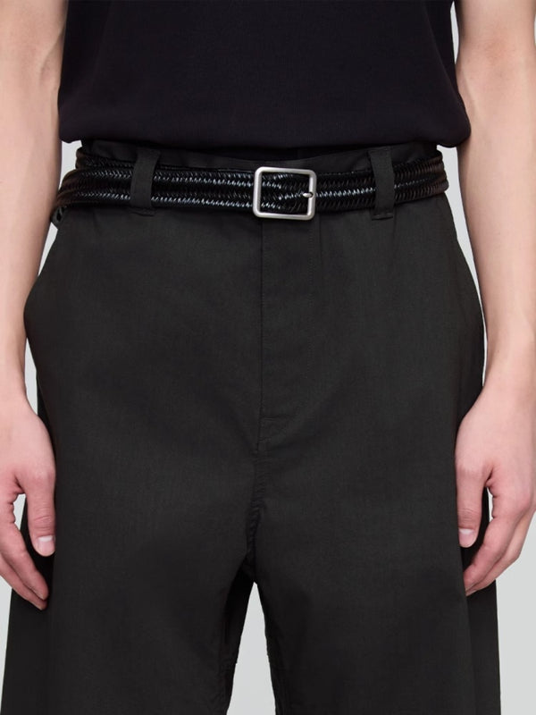 Vintage Elastic Woven Leather Belt