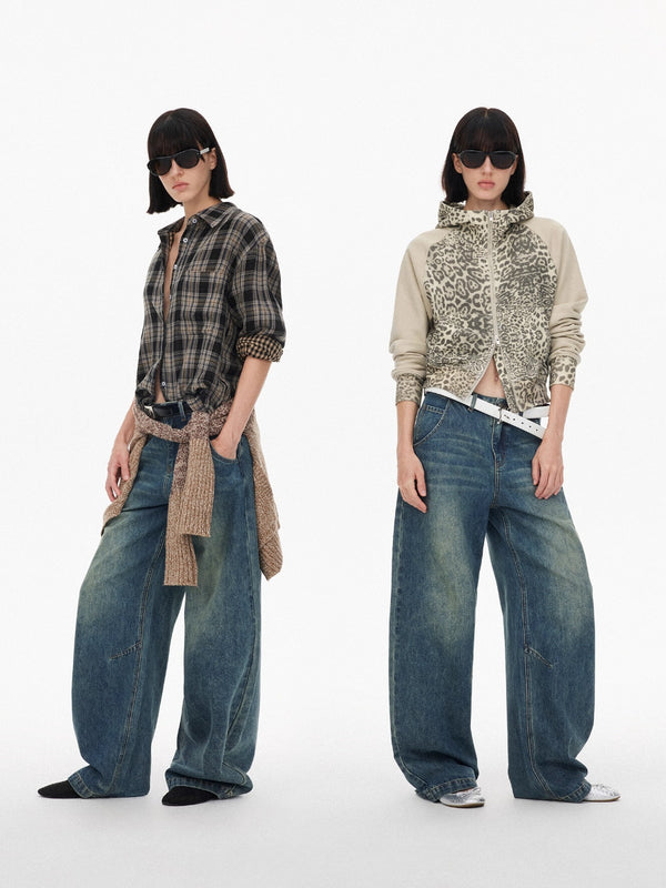 Old Drape Loose Low-rise Jeans