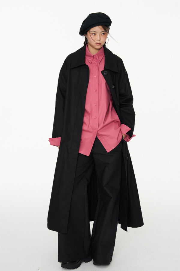 Pleated Trench Coat