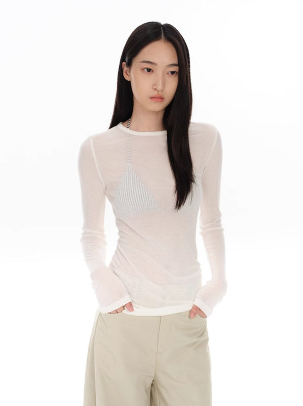Tencel Wool Long Sleeve Sweater