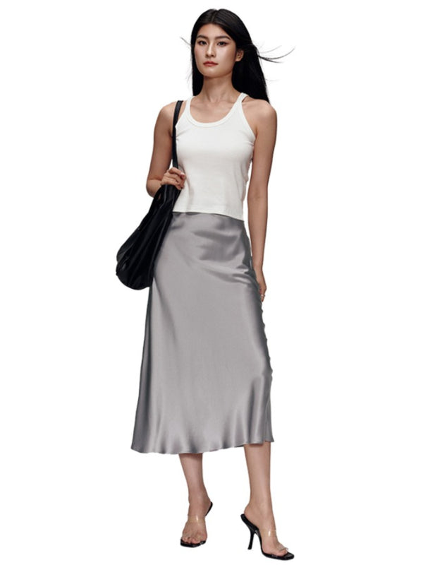 Satin Thin Luxury Medium Skirt