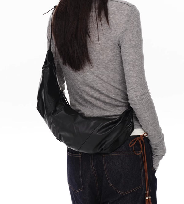 Adjustable Strap Croissant Shoulder Bag