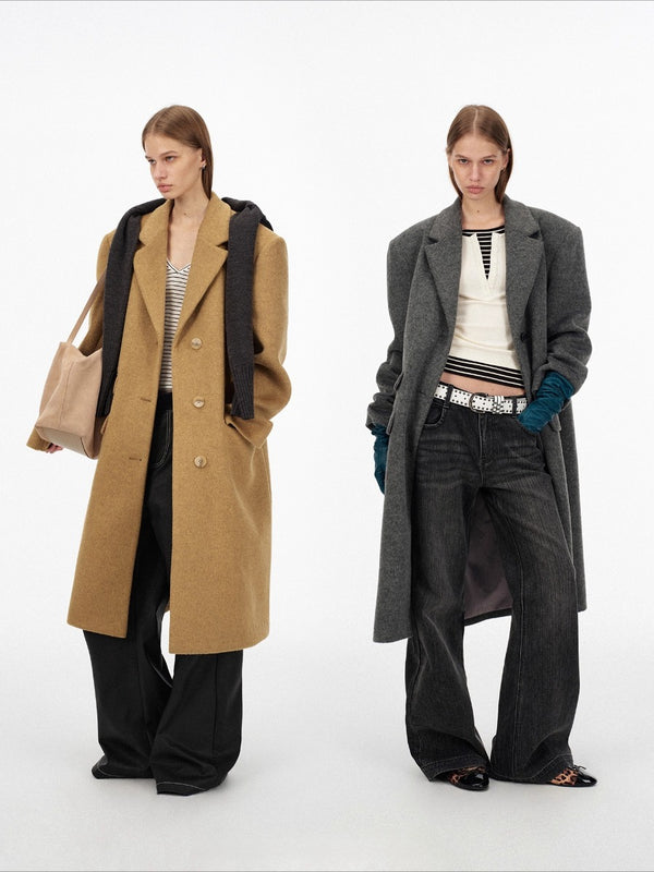 British Wool Blend Long Coat「NEW」