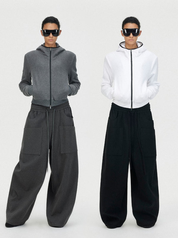 Zipper Fleece Jacket with Detachable Shoulder Pads「NEW」