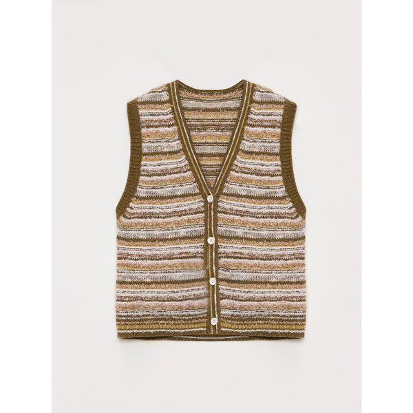 Sequined V-neck Knitted Top