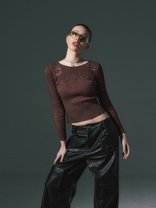 Ripped Rivet Knitwear